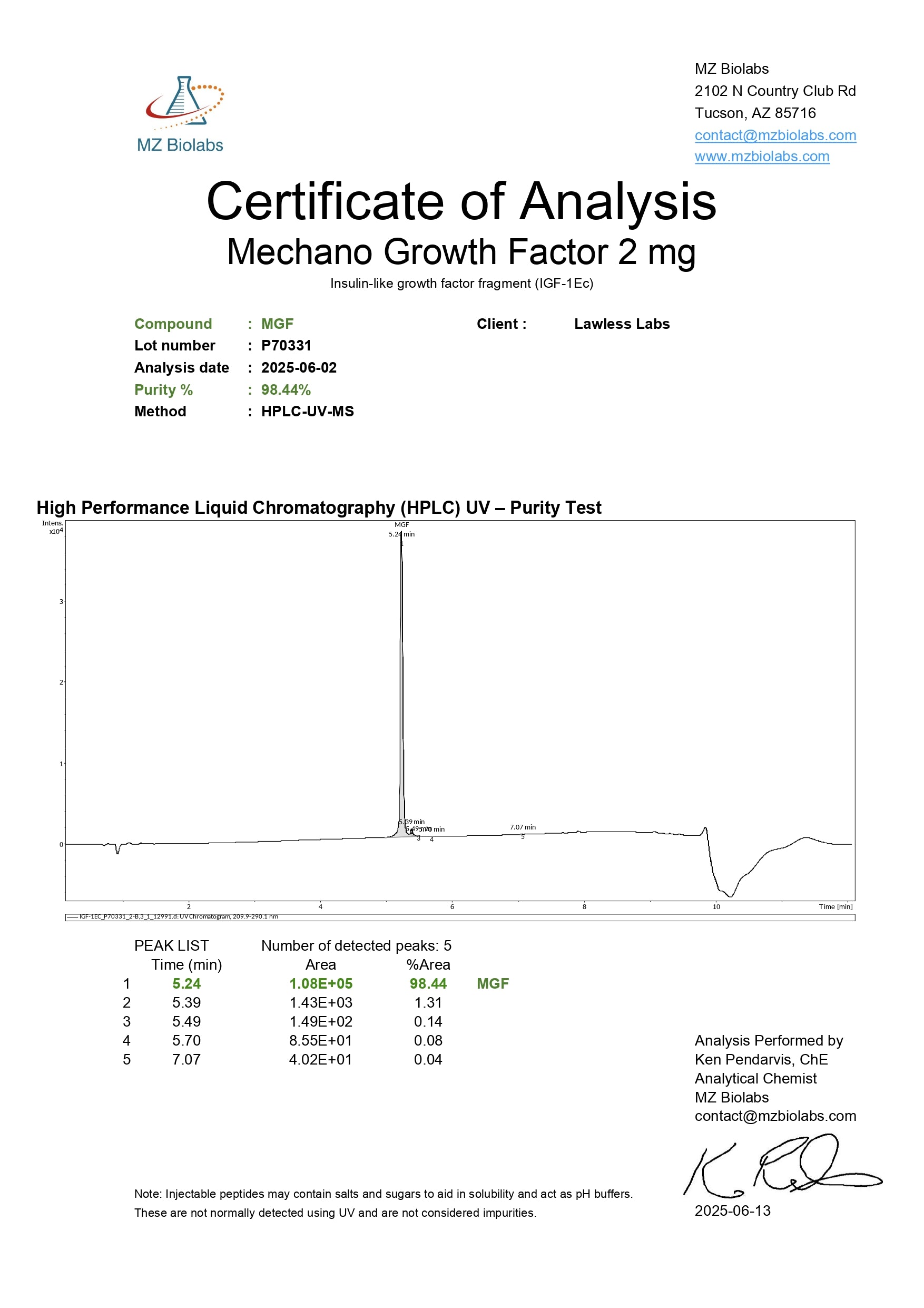 MGF-IGF-1EC Image 1